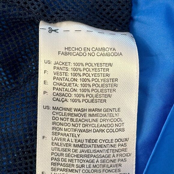 Reebok Track Windbreaker Large Lightweight Jacket Lined - Picture 13 of 14